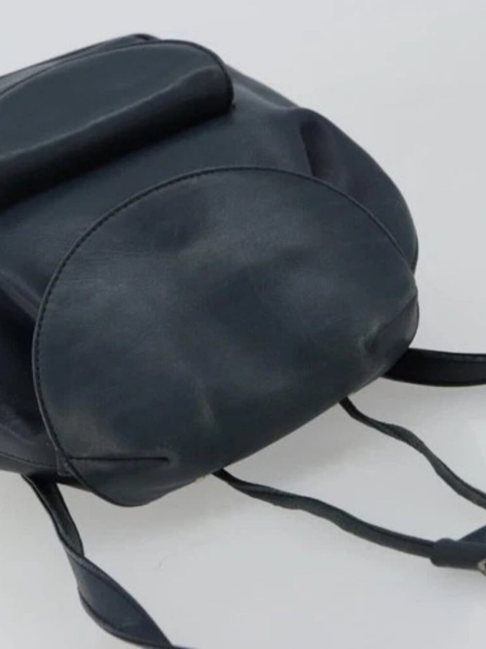 Christian Dior Backpack Leather Gold Blue Auth ka4344 - Picture 5 of 16